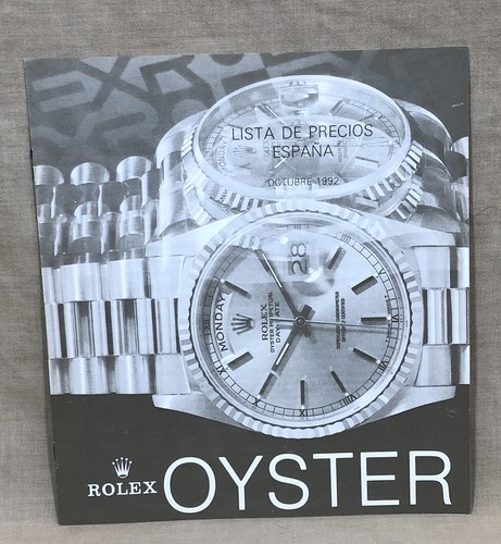 Rolex 1992 price list spanish - rolex,