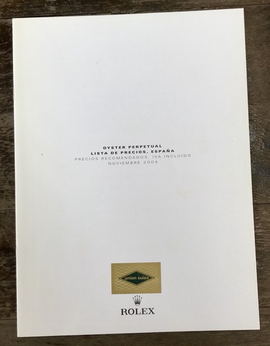 Rolex 2004 price list spain - 2004,