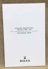 ROLEX Price List 2009 UK