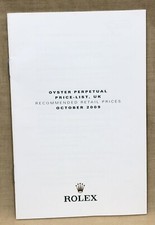 ROLEX Price List 2009 UK
