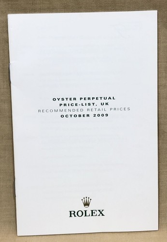 Rolex price list 2009 - rolex,