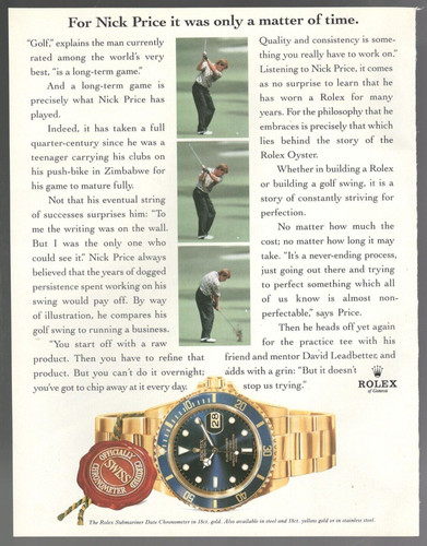 Rolex advertising page 1996 - rolex,